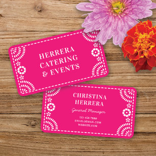 Cartão De Visita Papel Pink Quente-Ornamentado Gordo Papel Picado C
