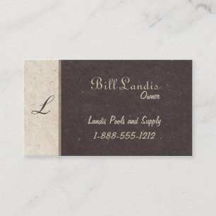 Cartão De Visita Papel pressionado natural - Brown escuro