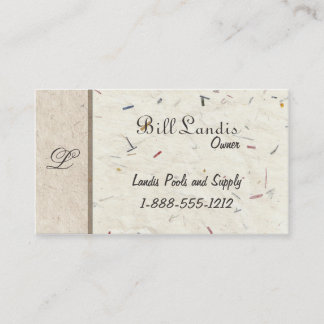 Cartão De Visita Papel pressionado natural - papéis Handmade