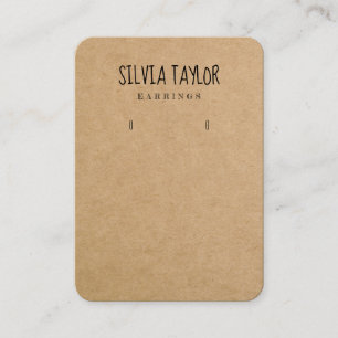 Cartão De Visita papel simples mínimo para o artesanato Enrelaçando