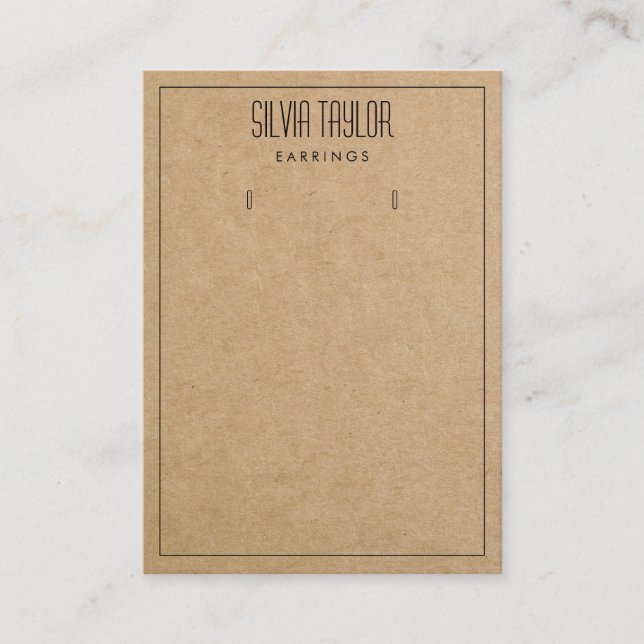 Cartão De Visita papel simples mínimo para o artesanato Enrelaçando (Frente)