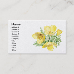 Cartão De Visita Papoila de Celandine - personalize
