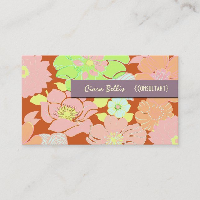 Cartão de visita, papoilas corajosas (Frente)