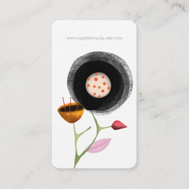 Cartão De Visita Papoula Preta (Frente)