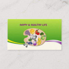 Cartão de visita para a dietista & o nutricionista