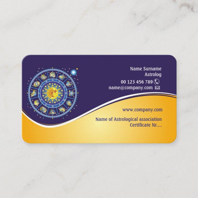 Cartão de visita para Astrolog (Frente)