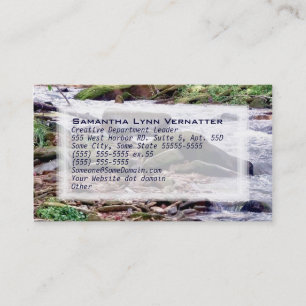 Cartão De Visita Para Cima De Um Creek