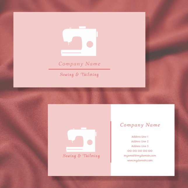 Cartão de visita para costurar e adaptar (Sewing & Tailoring Business Card)