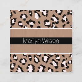Cartão de visita para Impressão Leopardo Rosa