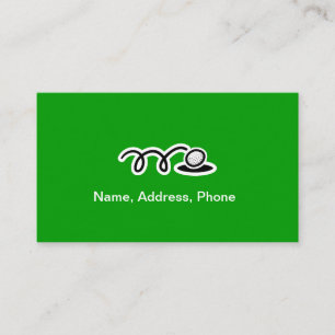 Cartão de visita para jogadores de golfe e treina