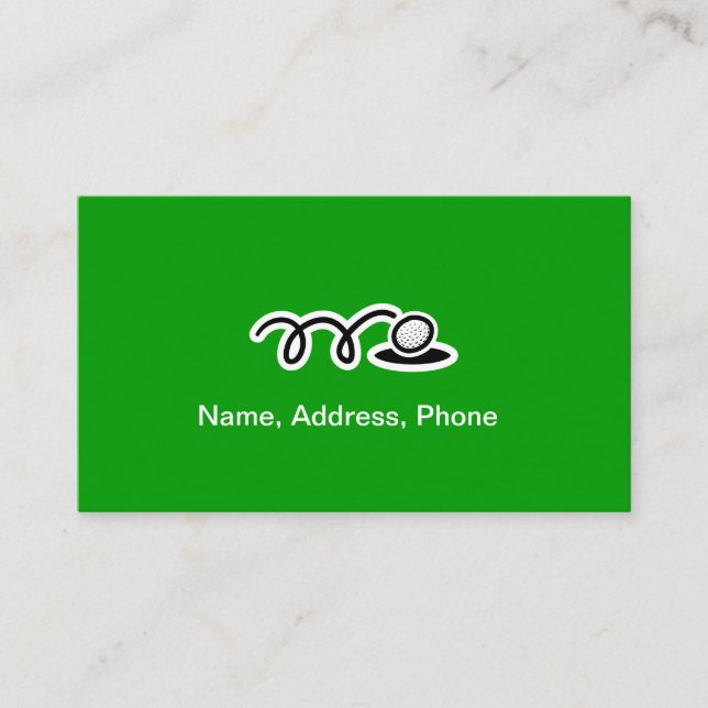 Cartão de visita para jogadores de golfe e treinad (Frente)