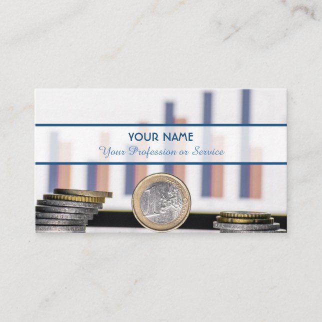 Cartão De Visita Para profissionais do setor bancário ou peritos fi (Frente)