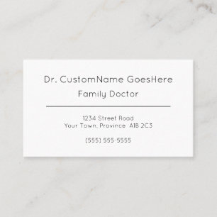 Cartão de visita para profissional médico simple