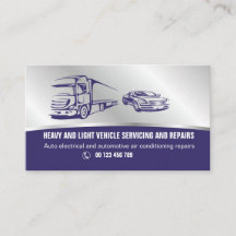 Cartão de visita para serviços automotivos