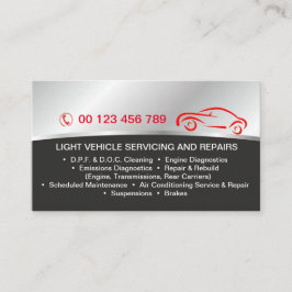 Cartão de visita para serviços automotivos