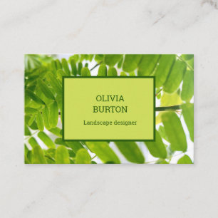 Cartão de visita para um designer de paisagens.
