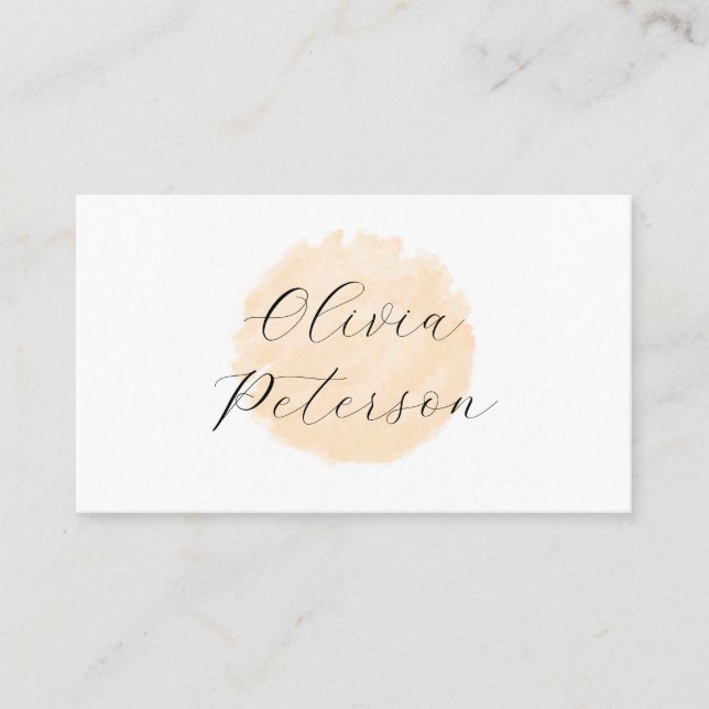 Cartão de visita para um salão de beleza. (Frente)