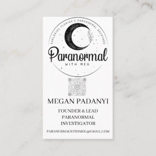 Cartão De Visita Paranormal com Meg Vertical com Foto