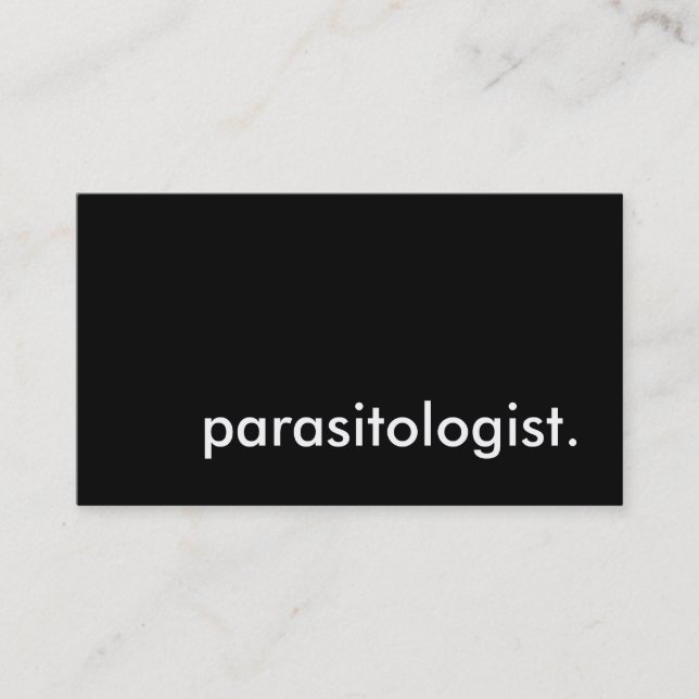 Cartão De Visita parasitologista. (Frente)