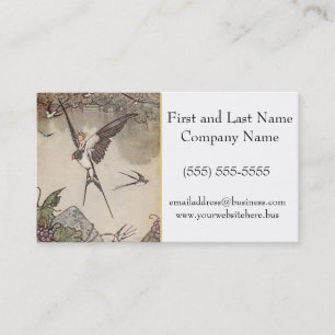 Cartão De Visita Pardal da equitação do bebê, os contos de fadas