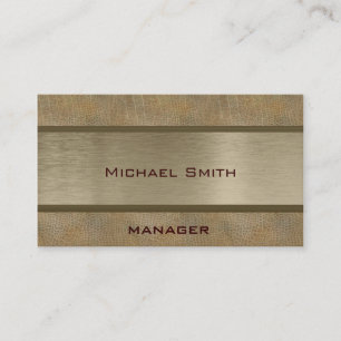 Cartão De Visita Parede de couro natural elegante profissional