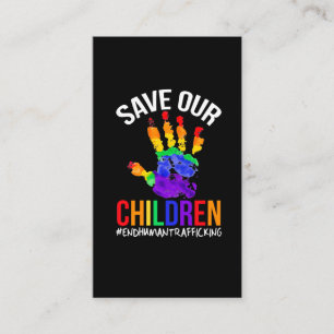 Cartão De Visita Parem com o tráfico de seres humanos salvem nossas