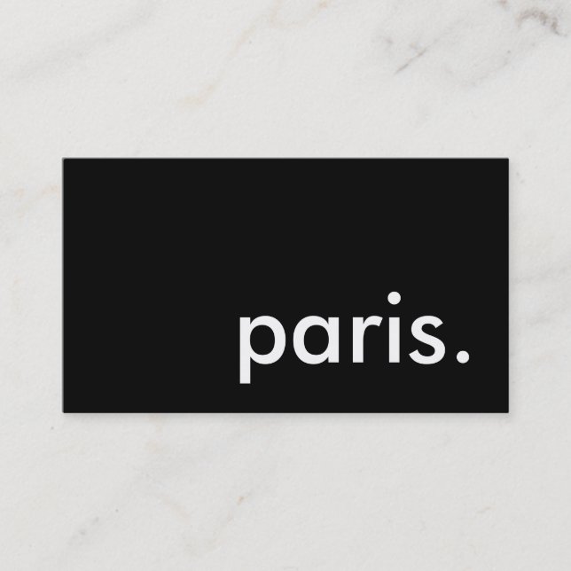 Cartão De Visita Paris. (Frente)
