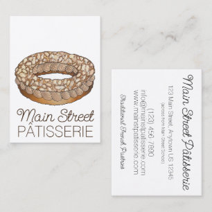 Cartão De Visita Paris Brest Paery French Patisserie Bakery Chef