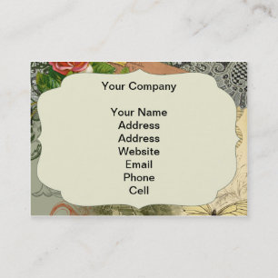 Cartão De Visita Paris França Antiga Colagem de Trabalho de arte Ei