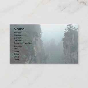 Cartão De Visita Parque florestal nacional, montanha Wuling, proví