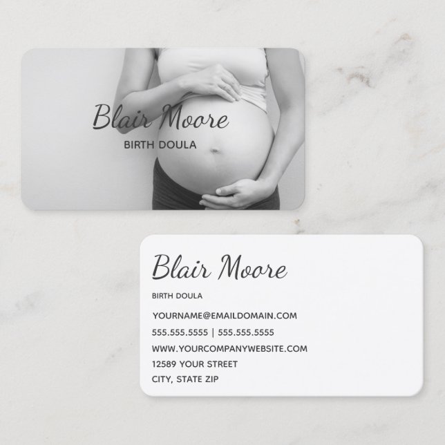 Cartão De Visita Parteira Birth Doula (Frente/Verso)
