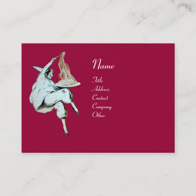 Cartão De Visita PARTIDO ESPAGHETTI ITALIANO KITCHEN, RESTAURANTE v (Frente)