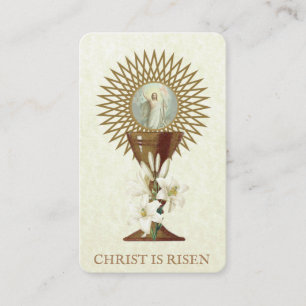 Cartão De Visita Páscoa Paixão Religioso Oração Santa