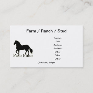 Cartão De Visita Paso Finos - Personalize-o