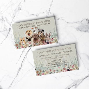 Cartão De Visita Passador de animais de estimação Cão de estimação 