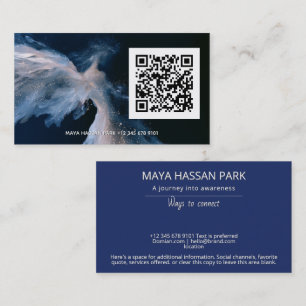 Cartão De Visita Passagem Celestial Asa do Anjo Código QR
