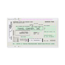 Passagem Personalizável de Embarque de Linhas Aére