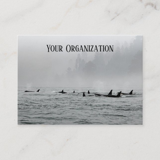 Cartão De Visita Passando Baleias (Frente)