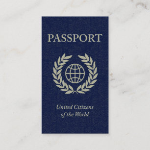 Cartão De Visita passaporte do marinho