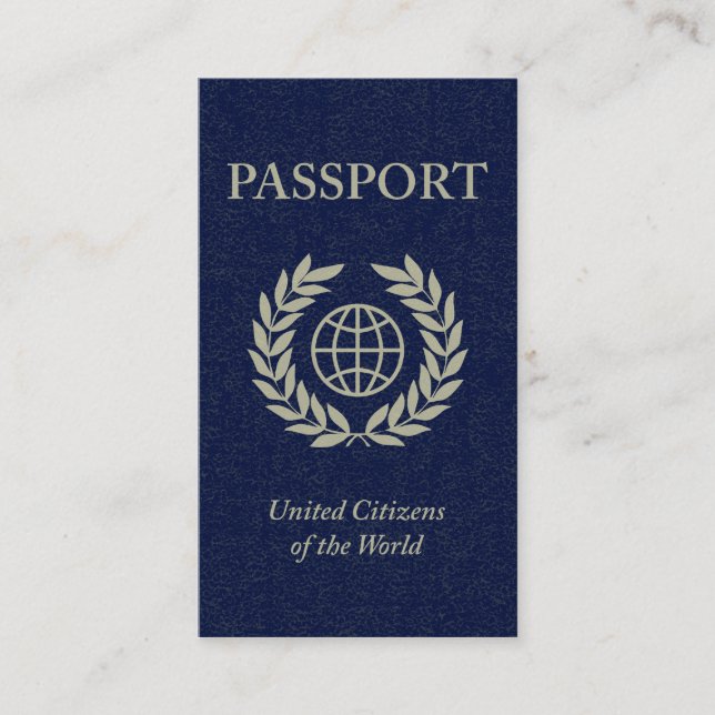 Cartão De Visita passaporte do marinho (Frente)