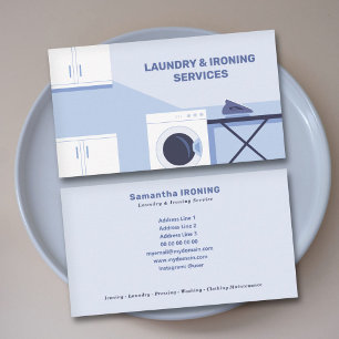 Cartão De Visita Passar Roupa & Lavanderia