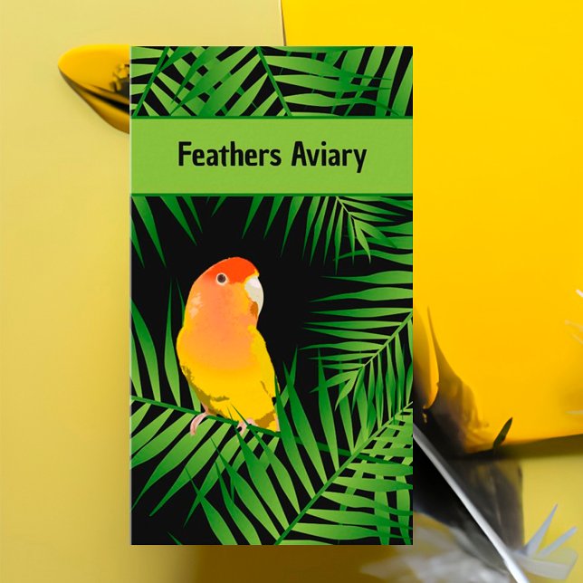 Cartão De Visita Pássaro Biril Aviário Bright Bold (Criador carregado)