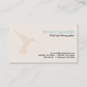 Cartão De Visita Pássaro de Humming