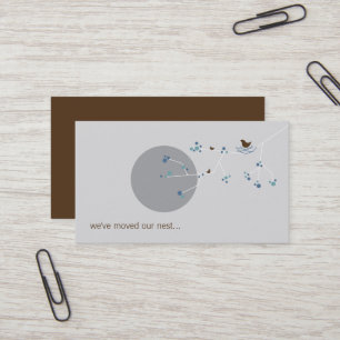 Cartão De Visita Pássaro do assentamento + Endereço domiciliário