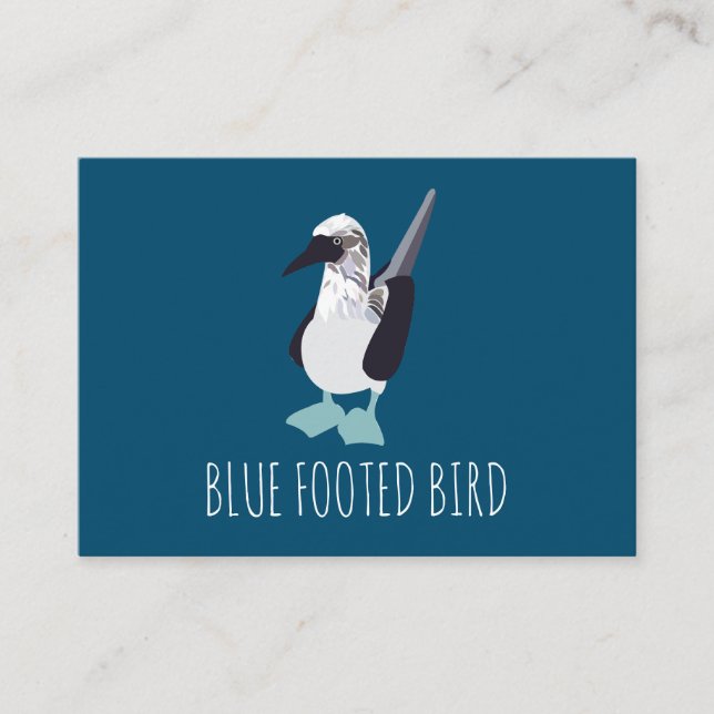 Cartão De Visita Pássaro-do-mar-azul (Frente)