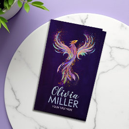 Cartão De Visita Pássaro Phoenix Ascensão colorido