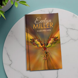 Cartão De Visita Pássaro Phoenix Ascensão de Fogo Mítico