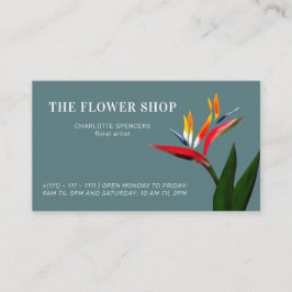 Cartão De Visita Pássaro tropical chico do paraíso ilustração flora