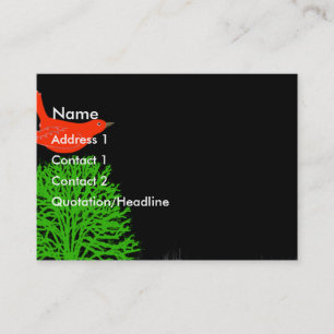 Cartão De Visita Pássaro vermelho