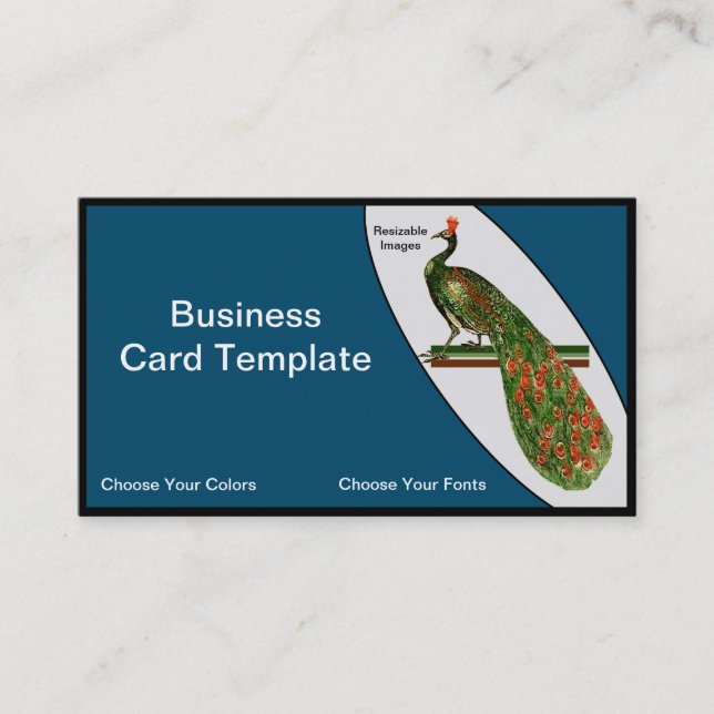 Cartão De Visita Pássaros Arte Aquarela Detalhada (Frente)